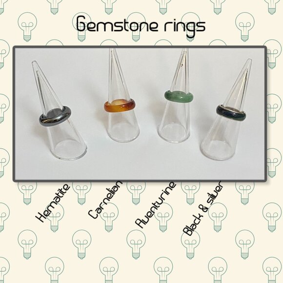 Gemstone rings - Picture 1 of 8